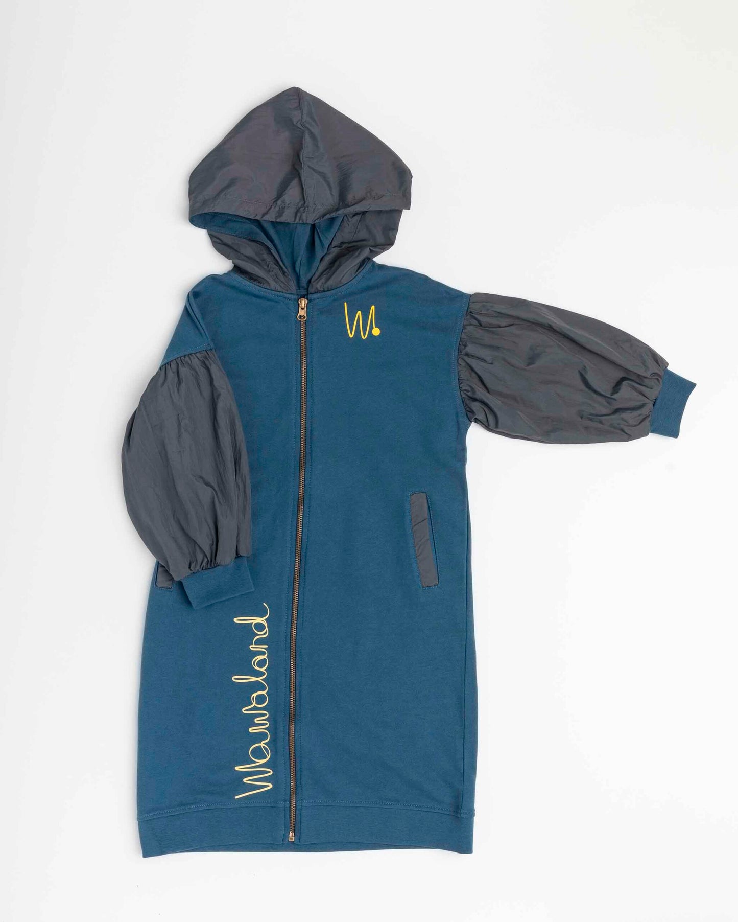 CHAQUETA AMELIA LARGA AZUL